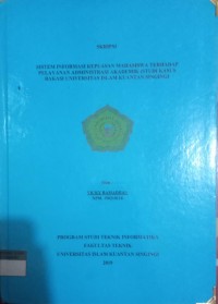 Image of SISTEM INFORMASI KEPUASAN MAHASISWA TERHADAP PELAYANAN ADMINISTRASI AKADEMIK (STUI KASUS BAKASI UNIVERSITAS ISLAM KUANTAN SINGINGI)