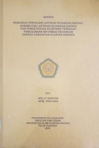 Image of PENGARUH PENYAJIAN LAPORAN KEUANGAN DAERAH, AKSEBILITAS LAPORAN KEUANGAN DAERAH DAN PENGETAHUAN AKUNTANSI TERHADAP PENGGUNAAN INFORMASI KEUANGAN DAERAH KABUPATEN KUANTAN SINGINGI