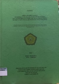 Image of PERAN PEMBELAJARAN PENDIDIKAN AGAMA ISLAM DAN BUDI PEKERTI DALAM MEMBENTUK PERILAKU KEAGAMAAN SISWA DI SMP N 5 SINGINGI KABUPATEN KUANTAN SINGINGI