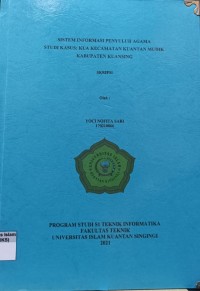 Image of SISTEM INFORMASI PENYULUH AGAMA STUDI KASUS: KUA KECAMATAN KUANTAN MUDIK KEBUPATEN KUANSING
