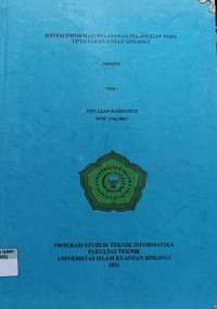 Image of SISTEM INFORMASI PELAYANAN PELANGGAN PADA UPTD PAB KUANTAN SINGINGI