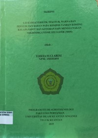 Image of UJI KARAKTERISTIK TEKSTUR WARNA DAN PENYUSUTAN BAHAN PADA KOMPOS TANDAN KOSONG KELAPA SAWIT DAN KOTORAN SAPI MENGGUNAKAN MIKROORGANISME SELULOTIK (MOS)