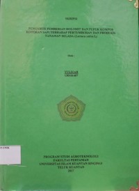 Image of PENGARUH PEMBERIAN DOLOMIT DAN PUPUK KOMPOS KOTORAN SAPI TERHADAP PERTUMBUHAN DAN PRODUKSI  TANAMAN SELADA (Lactuca sativa L)