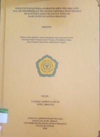 Image of EFEKTIFITAS KINERJA APARATUR SIPIL NEGARA (ASN) DALAM MEMBERIKAN PELAYANAN KEPADA MASYARAKAT DI KANTOR CAMAT KUANTAN TENGAH KABUPATEN KUANTAN SINGINGI