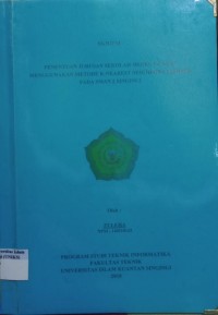 Image of PENENTUAN JURUSAN SEKOLAH MENENGAH ATAS MENGGUNAKAN METODE K-NEAREST NEIGHBOR CLASSIFER PADA SMAN 2 SINGINGI
